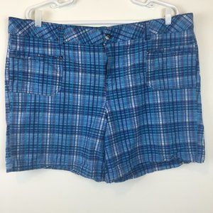 Lane Bryant Blue Plaid Summer Shorts Size 26